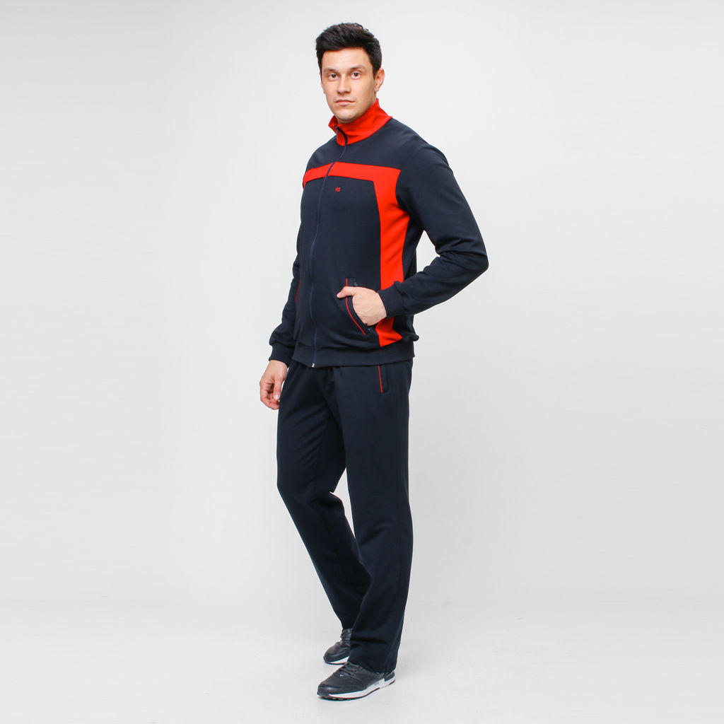 RODOS Спортивный костюм мужской весна/лето М-187 Синий/Меланж  фото 15