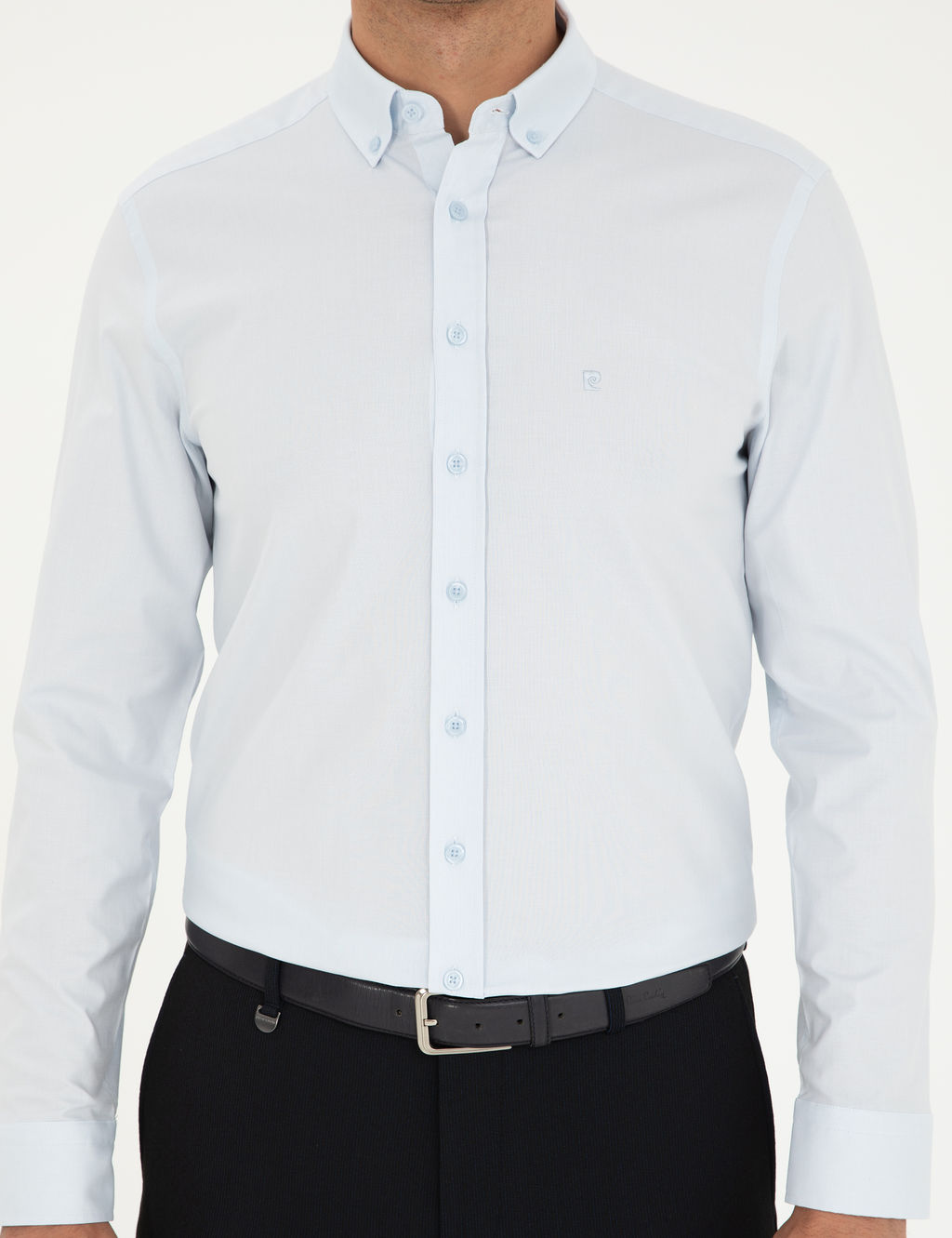 A__k Mavi Slim Fit Uzun Kollu G_mlek