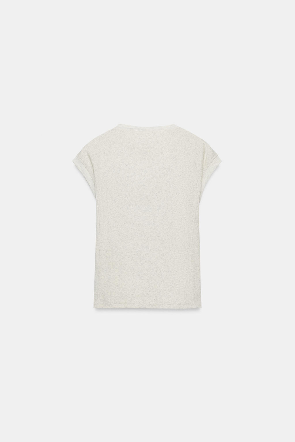 CAMISETA RUSTICA ESCOTE REDONDO / Gris claro