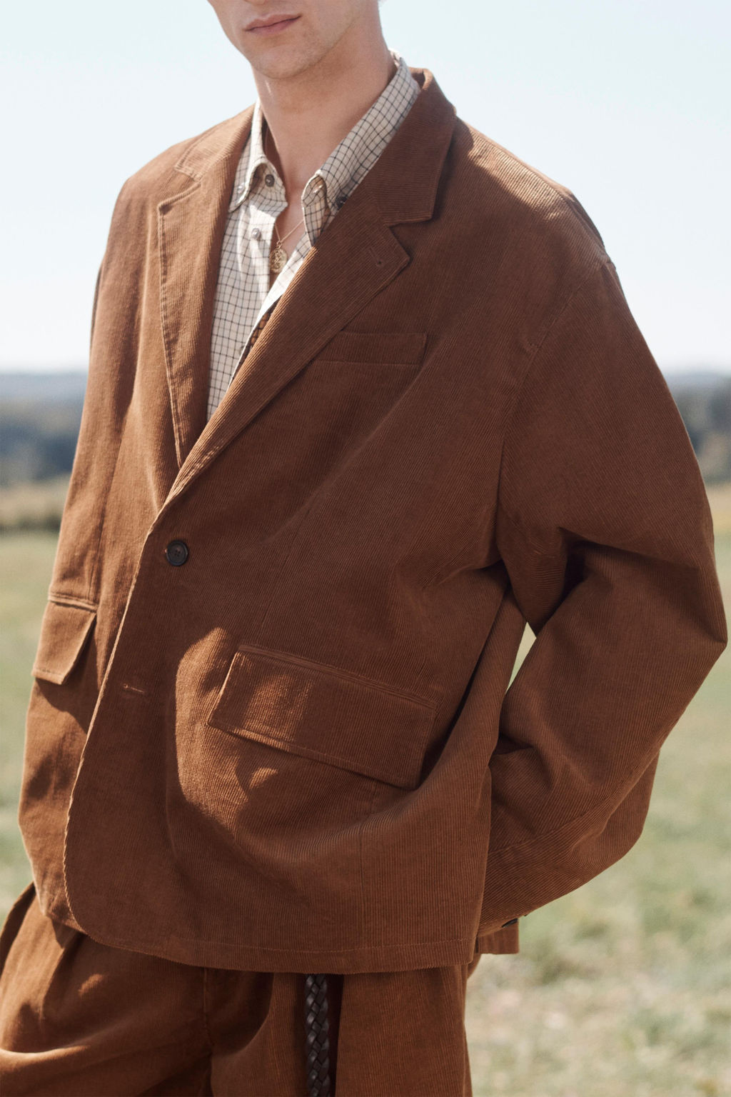 LIMITED EDITION RELAXED FIT CORDUROY SUIT BLAZER - Zara фото 3