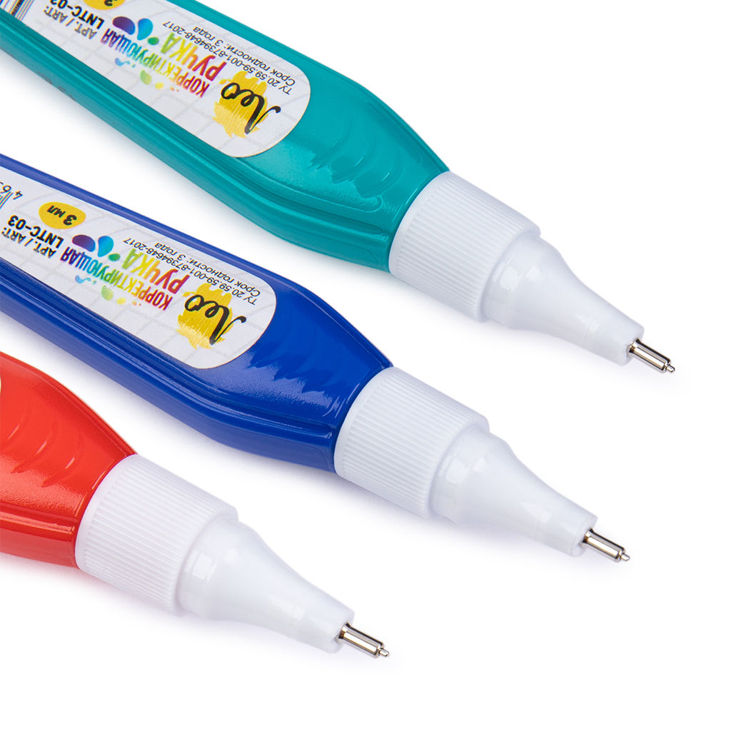 Лео Учись Ручка корректирующая LNTC-03 , металлический наконечник 3 мл 0.8 мм 15 шт. шоу-бокс