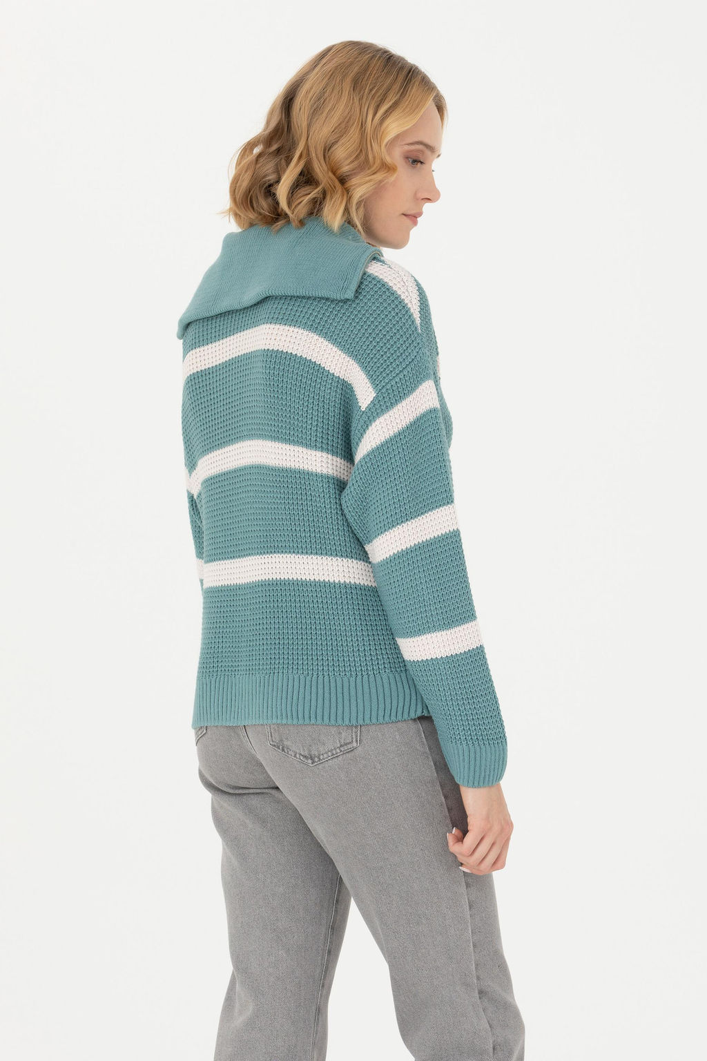 U. S. Polo Assn Женский мятный свитер с v-образным вырезом - U.s. polo assn фото 19