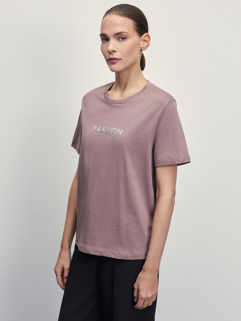 Футболка прямого кроя с принтом / Zarina  фото 4