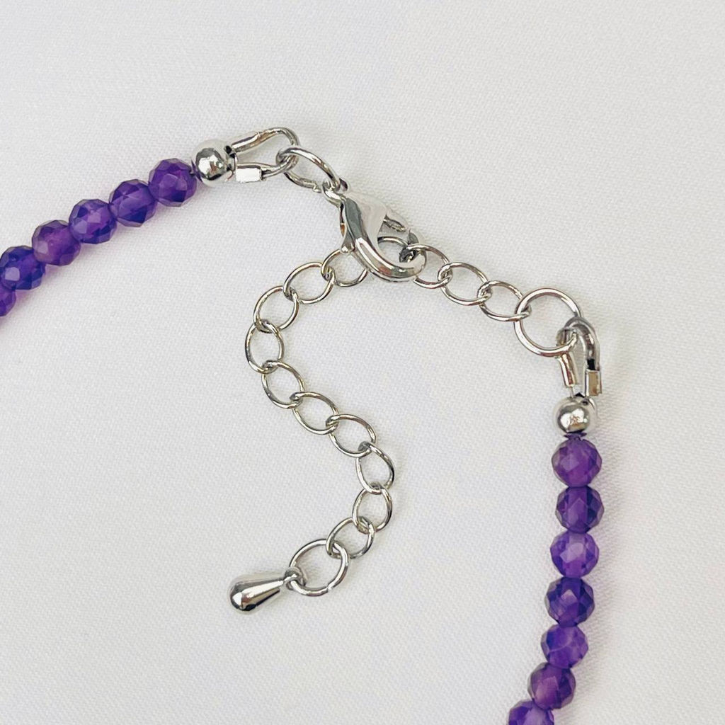 Браслет из Аметиста и Жемчуга 19 см +