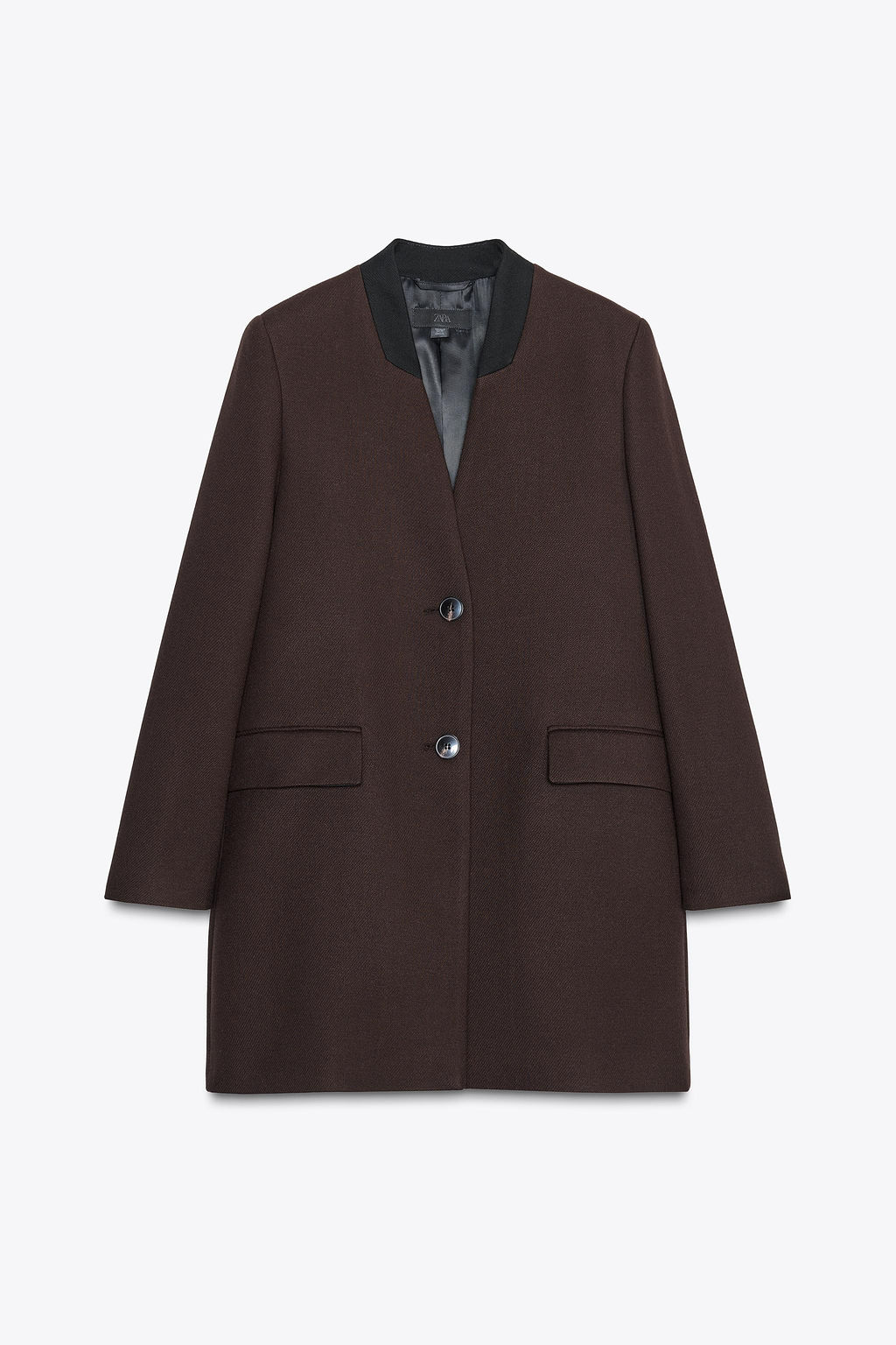 SHOULDER PAD COAT WITHOUT LAPELS - Zara фото 5