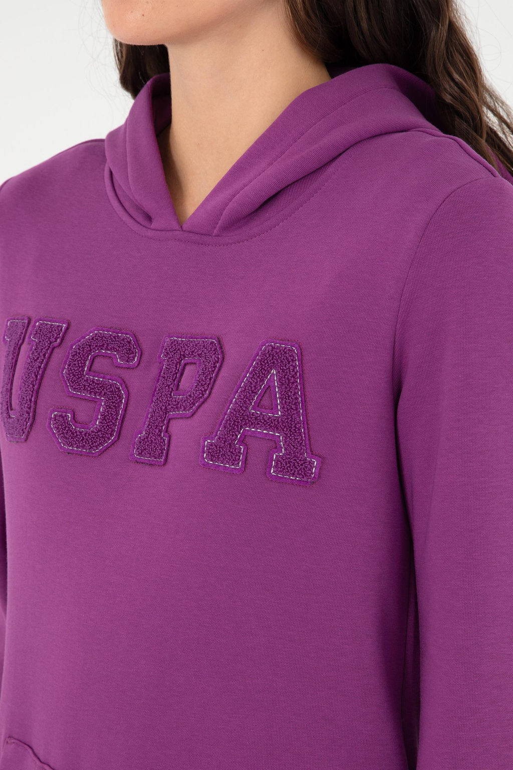 Женский фиолетовый базовый свитшот Неожиданная скидка в корзине - U.s. polo assn фото 7