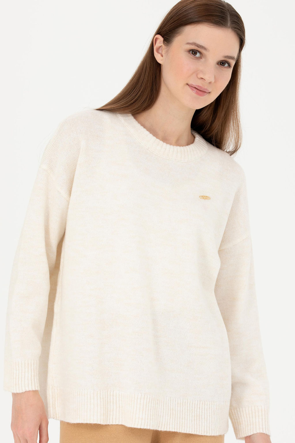 Женский свитер цвета экрю - U.s. polo assn фото 10