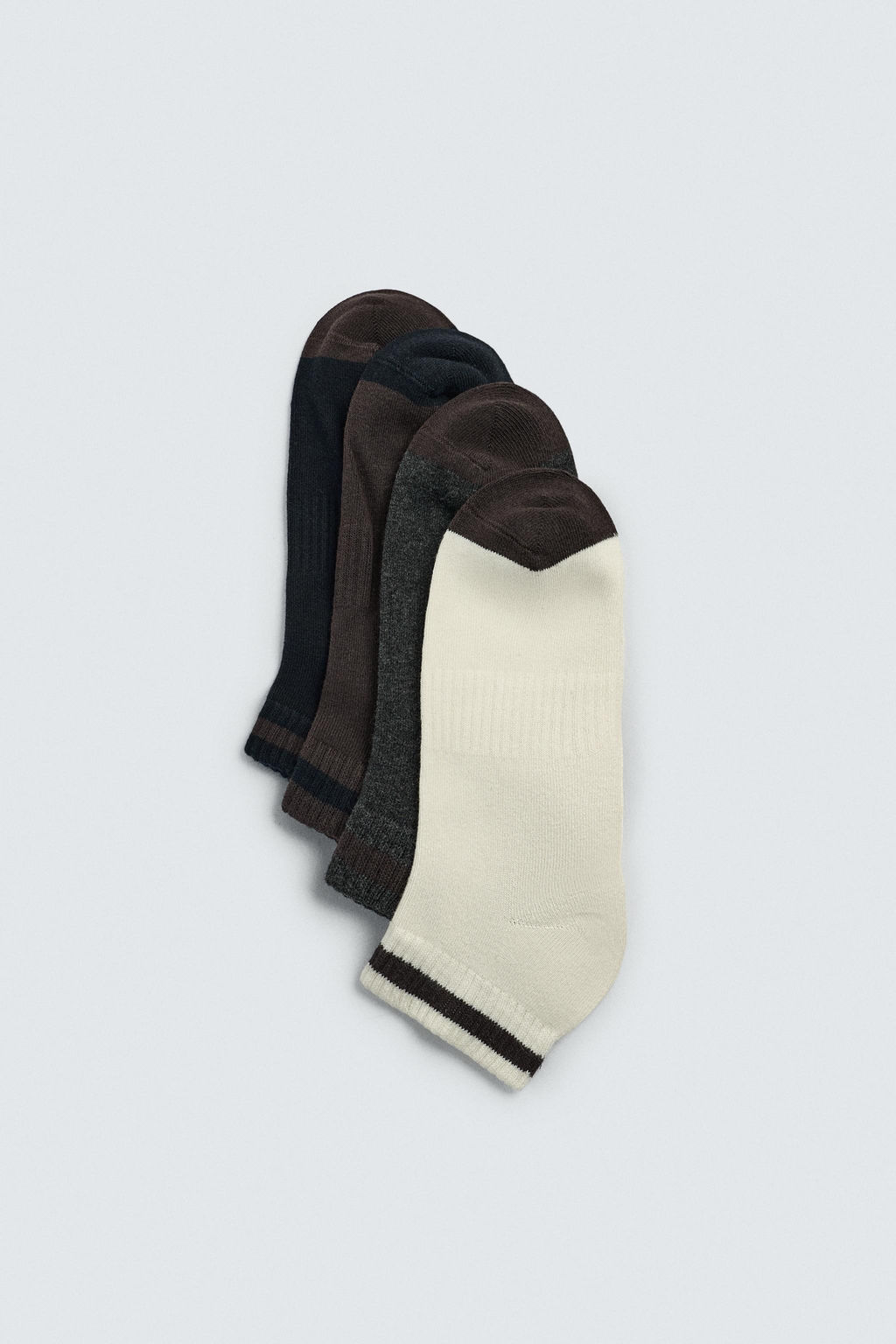 4-PACK OF STRIPED ANKLE SOCKS - Zara фото 3
