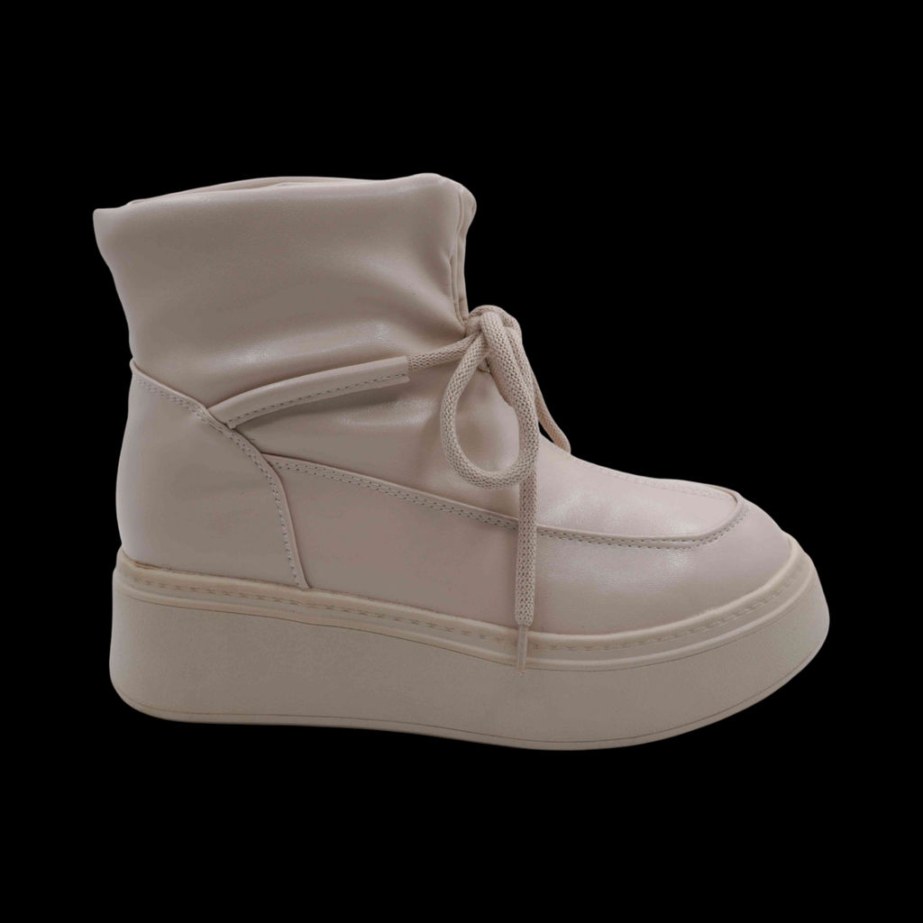 Ботинки на меху D320-12 бежевые