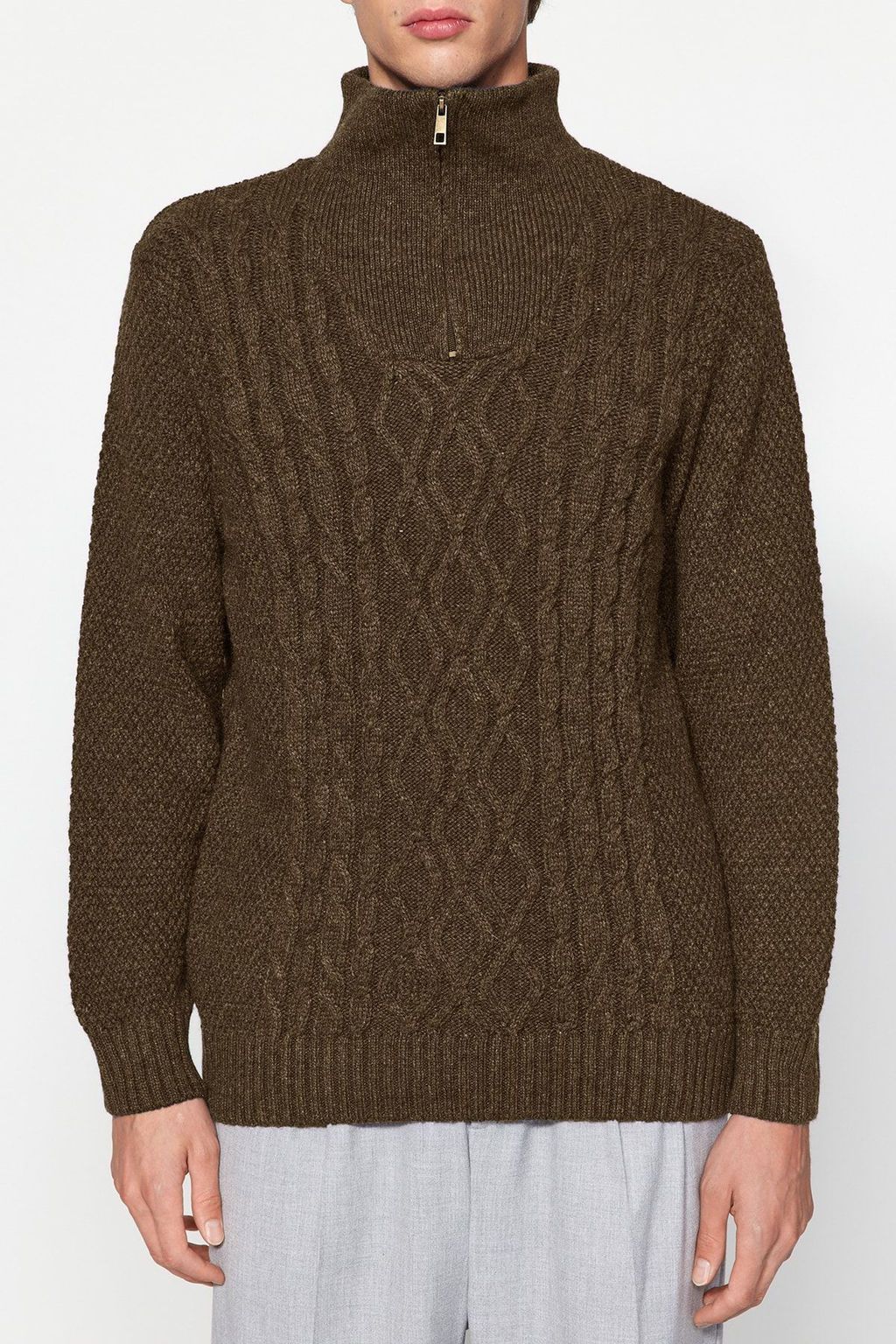 TRENDYOL MAN Lacivert Regular Fit Fermuarl? Yar?m Bal?kc? Yaka Triko Kazak TMNAW24KZ00047 - Trendyolmilla фото 19