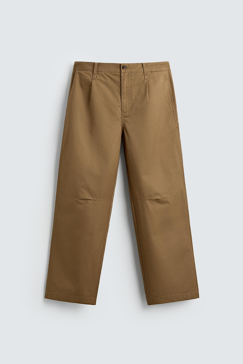 RELAXED FIT PLEATED CHINO TROUSERS - Zara фото 7