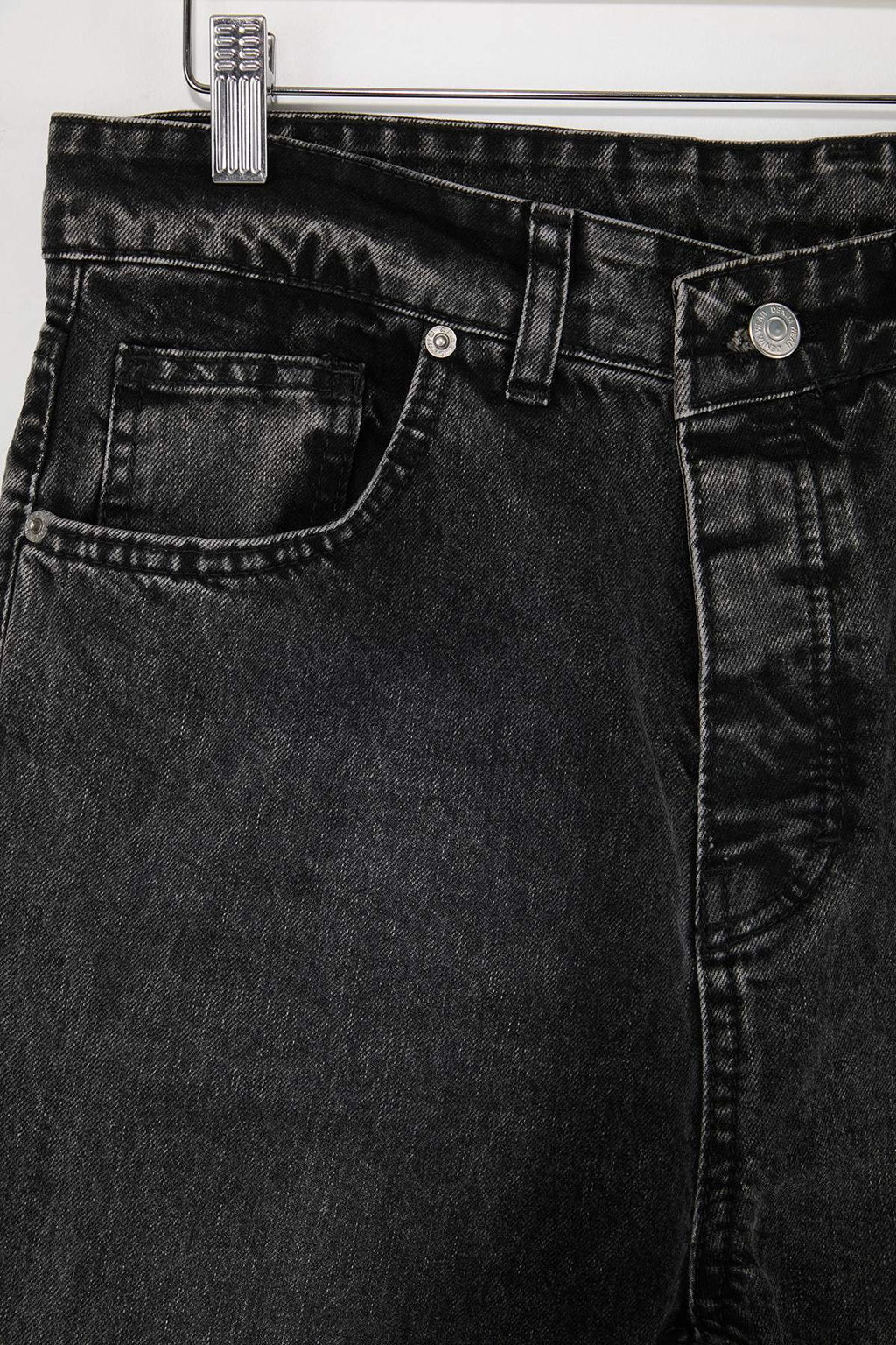 Antrasit Baggy/Genis Bol Kesim Kot Pantolon Jeans TMNAW24JE00027