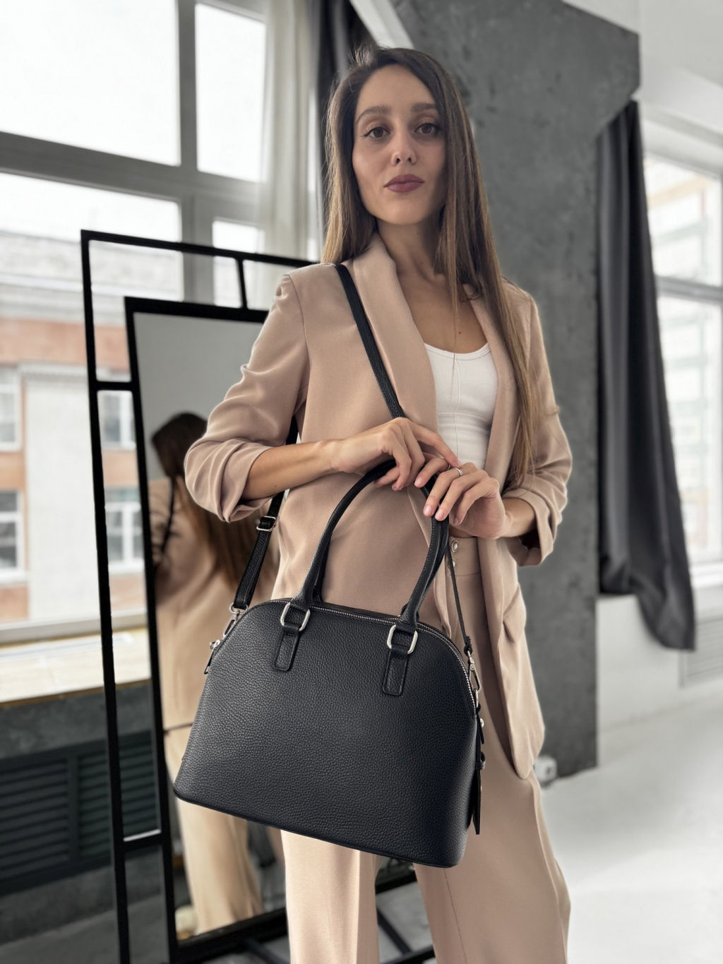 Сумка женская из телячьей кожи