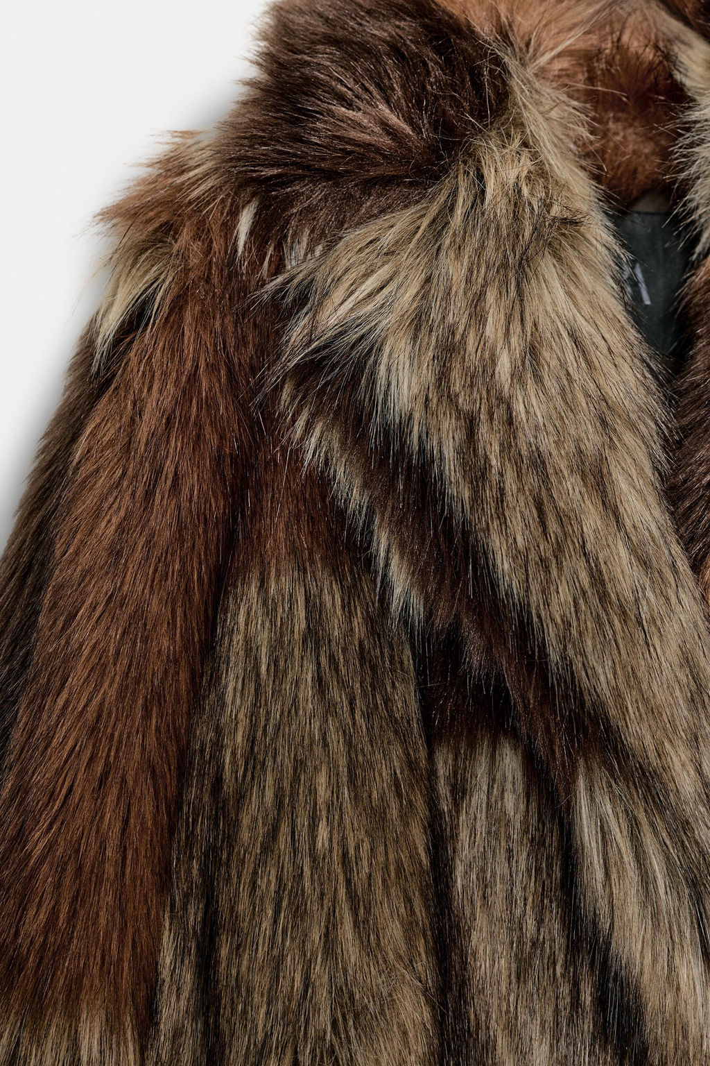 PATCHWORK FAUX FUR COAT ZW COLLECTION LIMITED EDITION - Zara фото 9