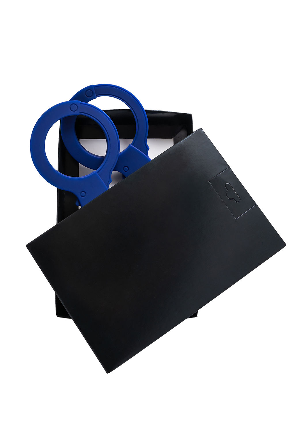 Наручники Штучки-дрючки, силикон, синие, 33 см  фото 4