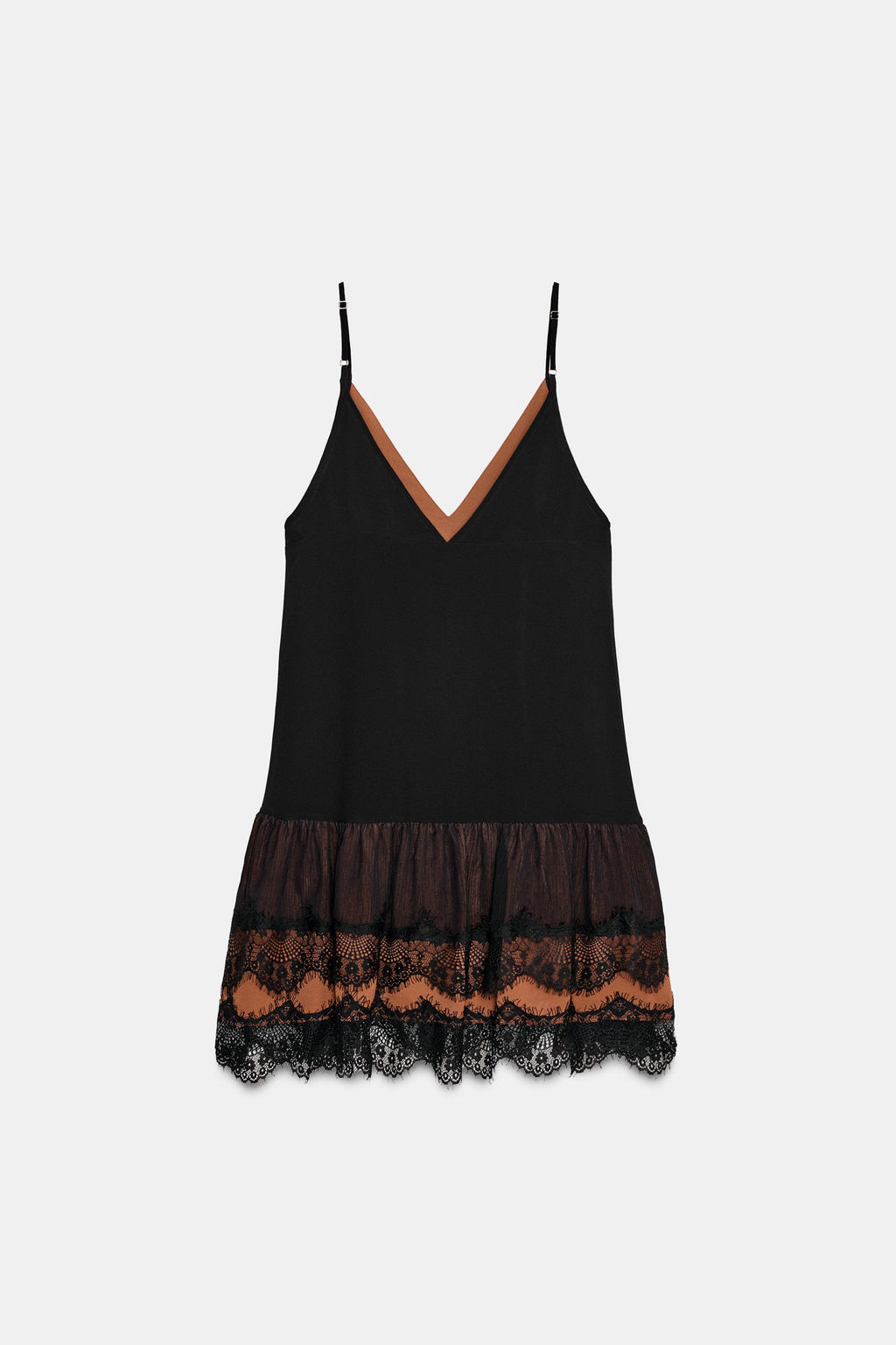 LACE TRIM SHORT DRESS - Zara фото 8