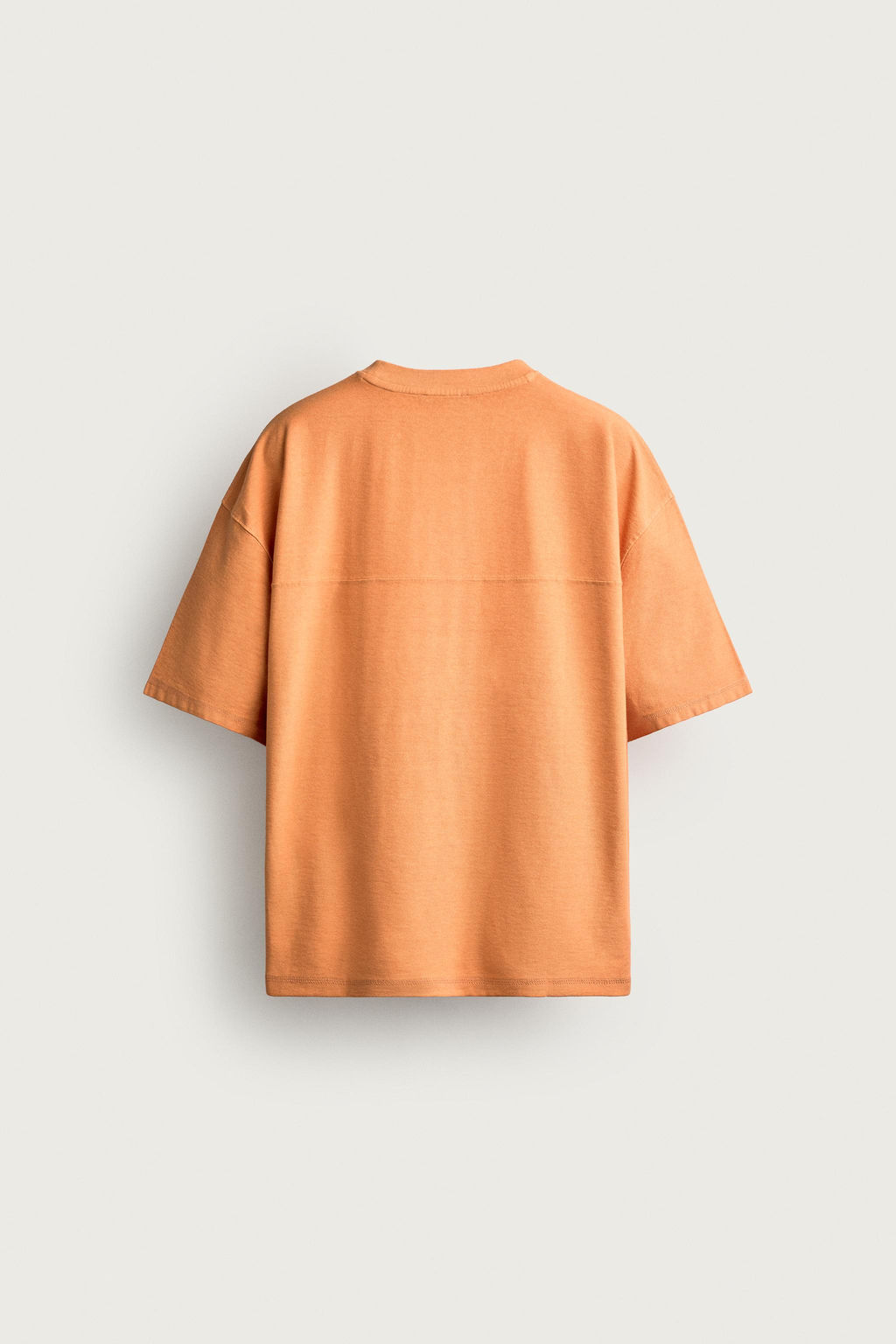 CAMISETA RELAXED FIT COSTURA / Naranja - Zara фото 8