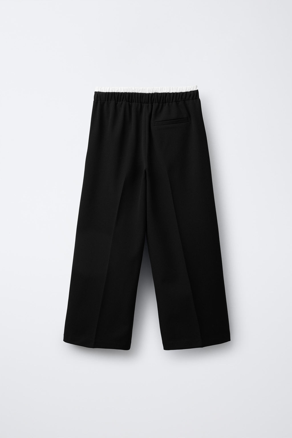 PANTAL?N WIDE LEG CINTURILLA DOBLE / Negro - Zara фото 3