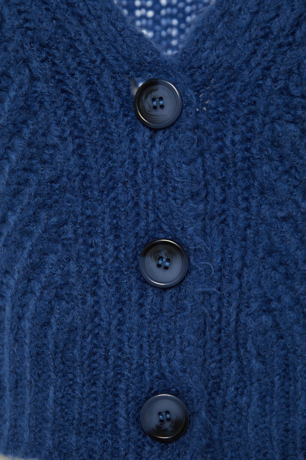 Indigo Yumusak Dokulu Crop Triko H?rka TWOAW21HI0017