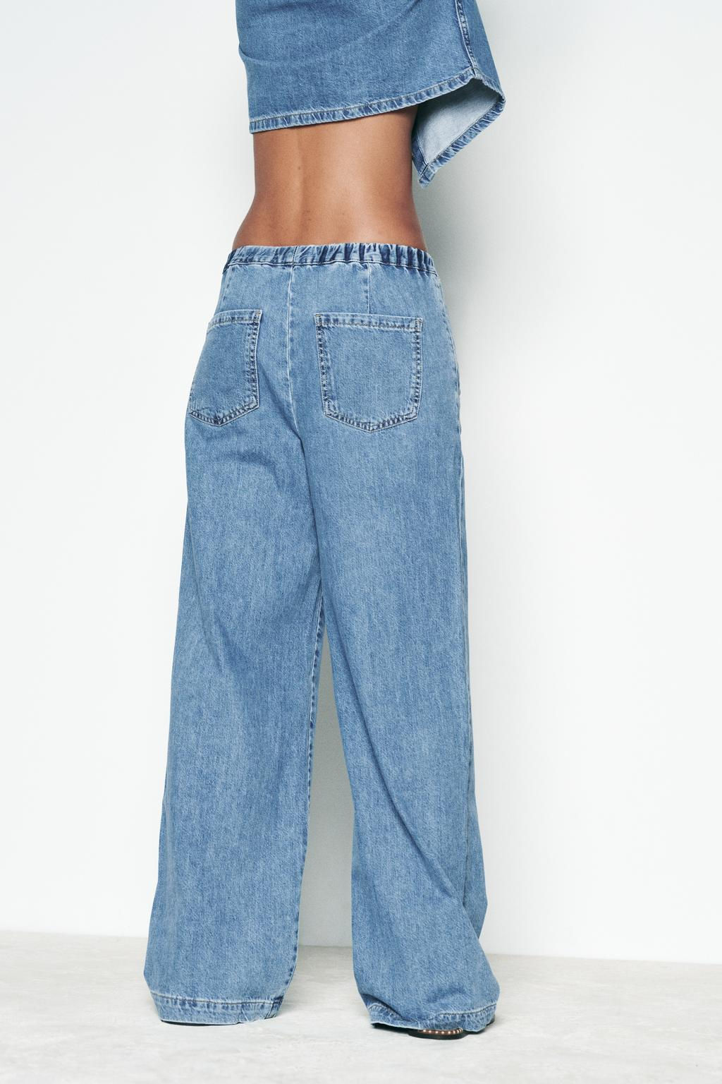 Z1975 HIGH-WAIST WIDE-LEG JOGGER JEANS - Zara фото 16