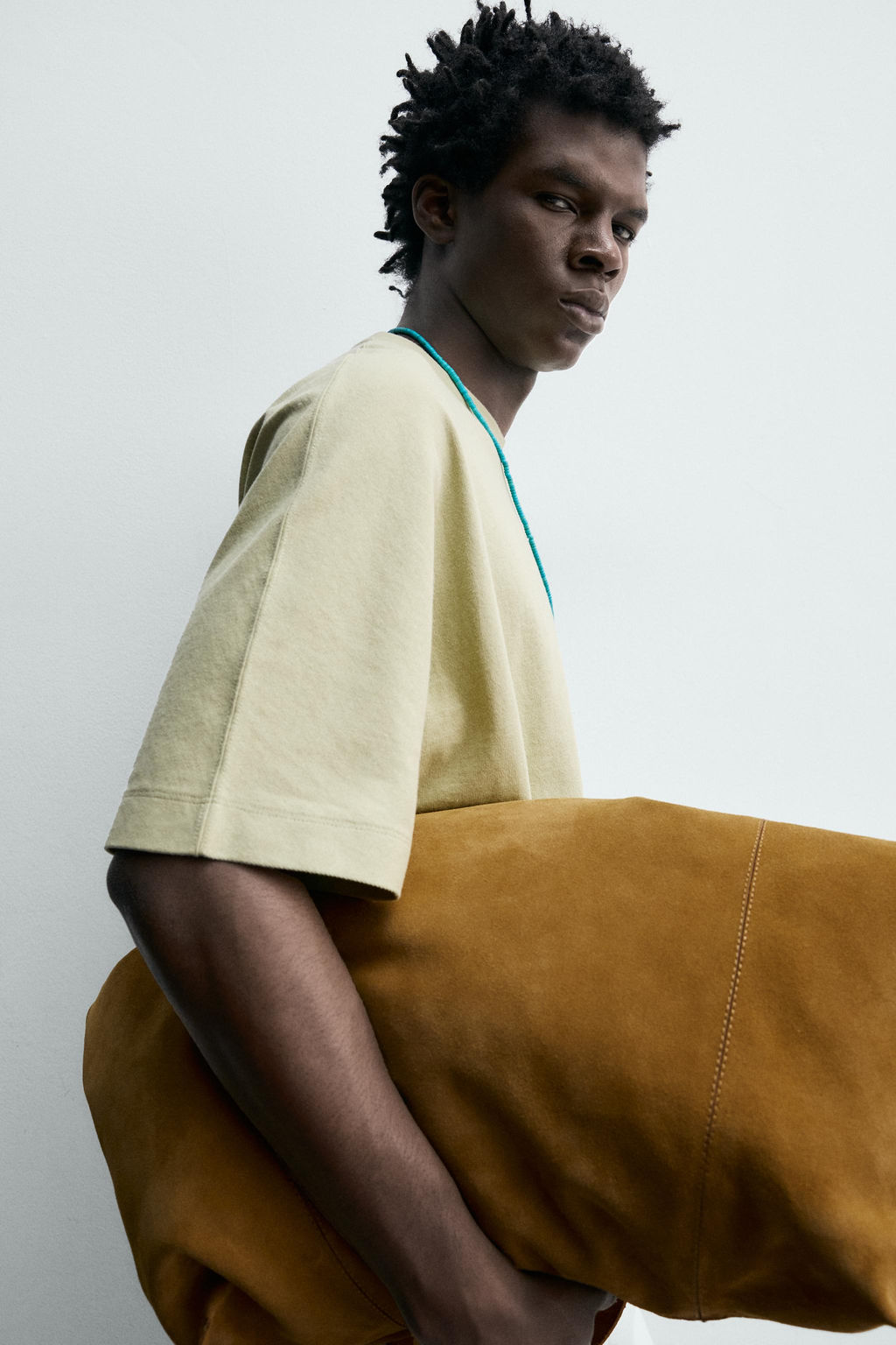 CAMISETA REGULAR FIT HEAVYWEIGHT / Verde claro - Zara фото 6