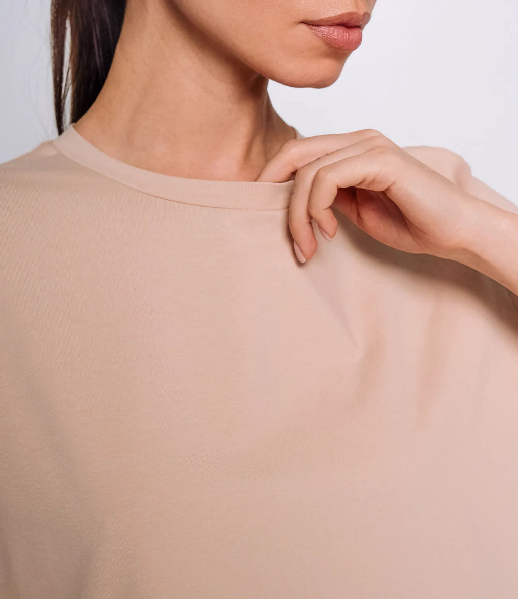 Футболка #1S600, крем-брюле