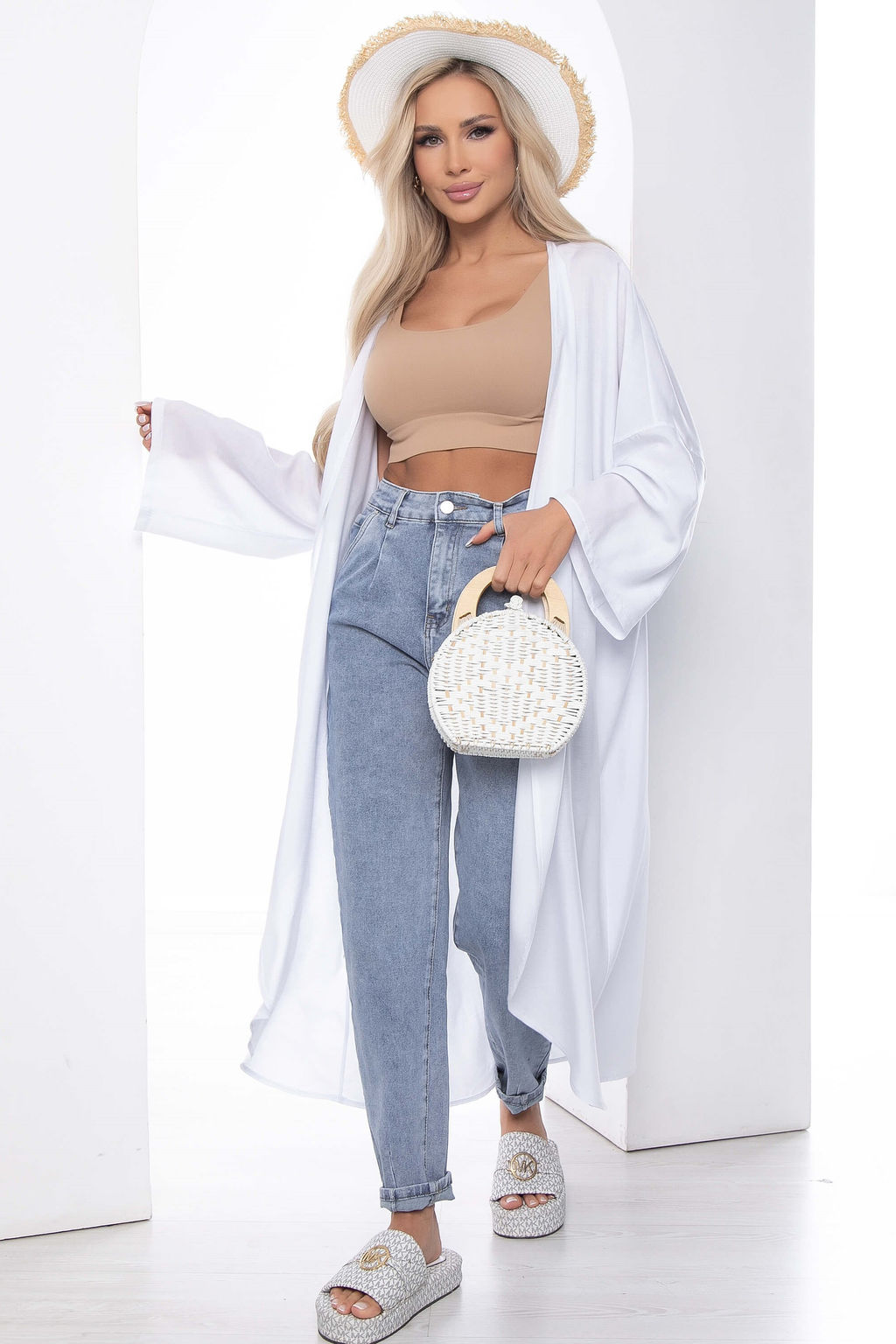 Парео Пляжный сезон(белое) П11767 - Lt collection фото 14