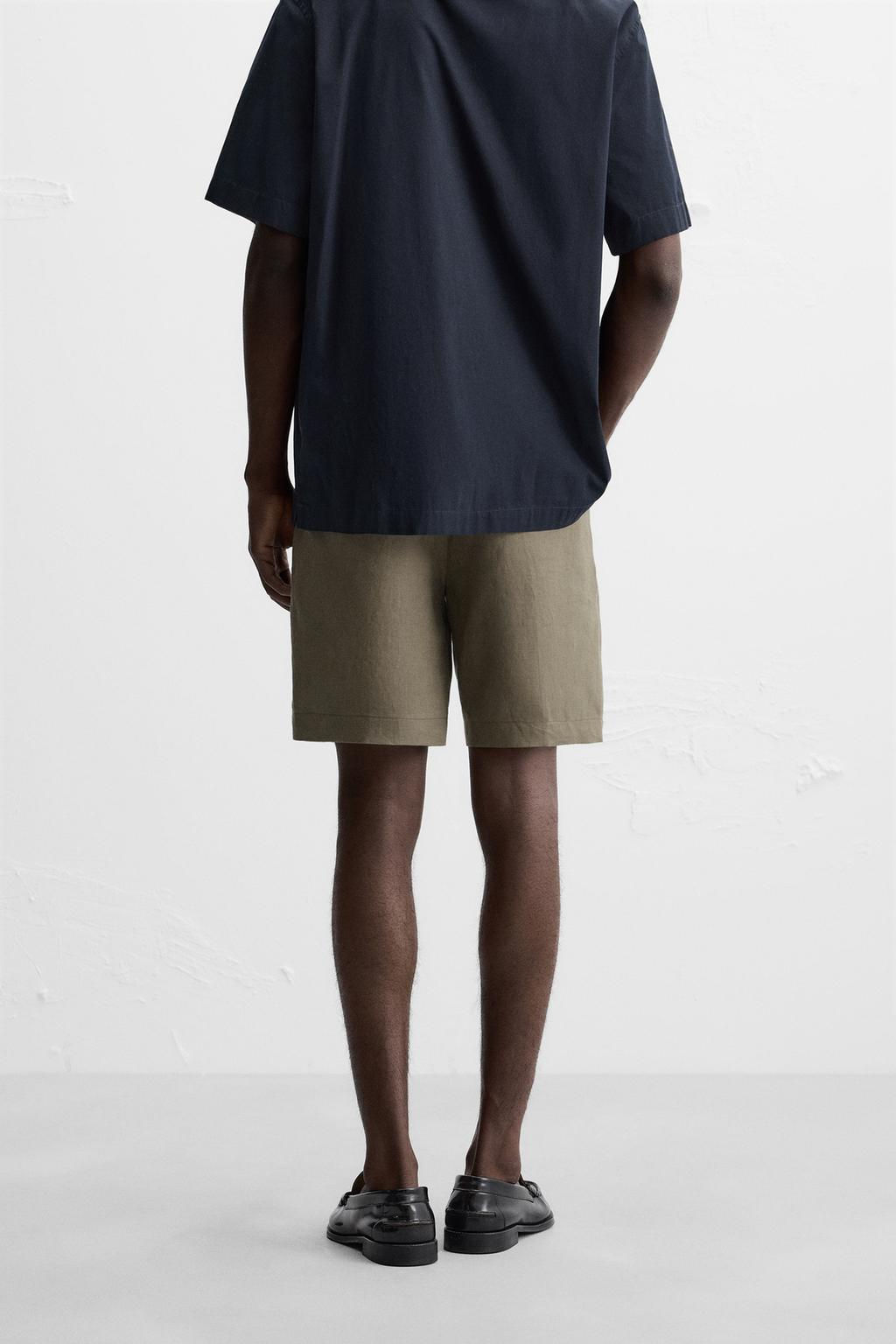 100% LINEN BERMUDA SHORTS - Zara фото 30