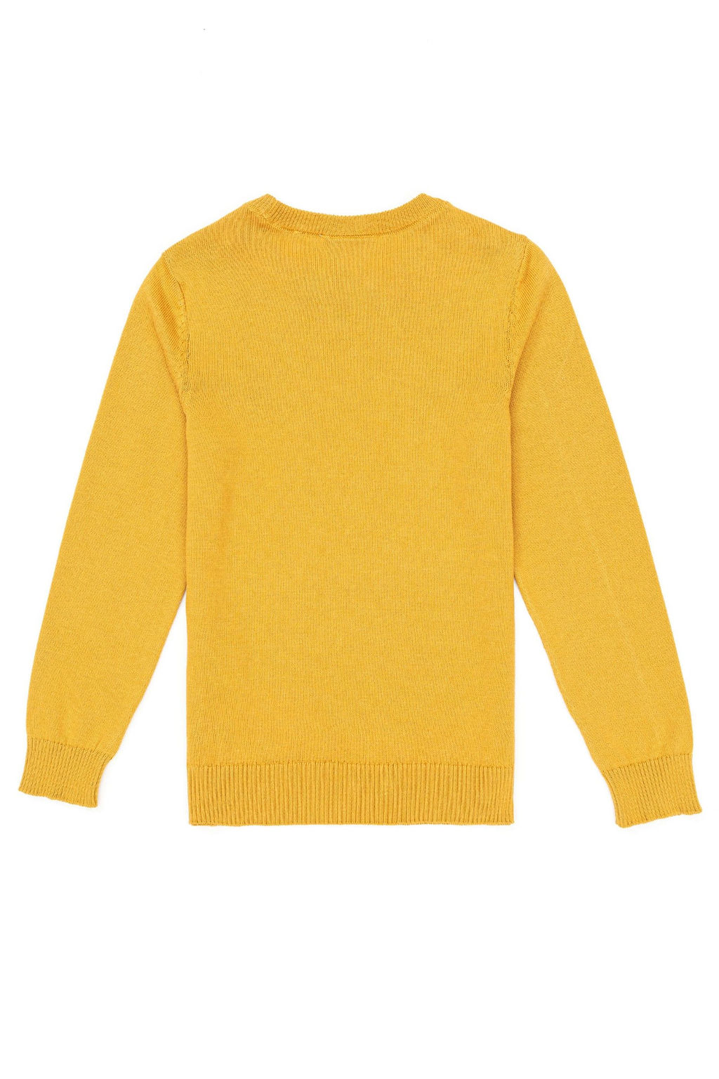 U. S. Polo Assn / Горчичный трикотажный свитер для мальчика с круглым вырезом - U.s. polo assn фото 5