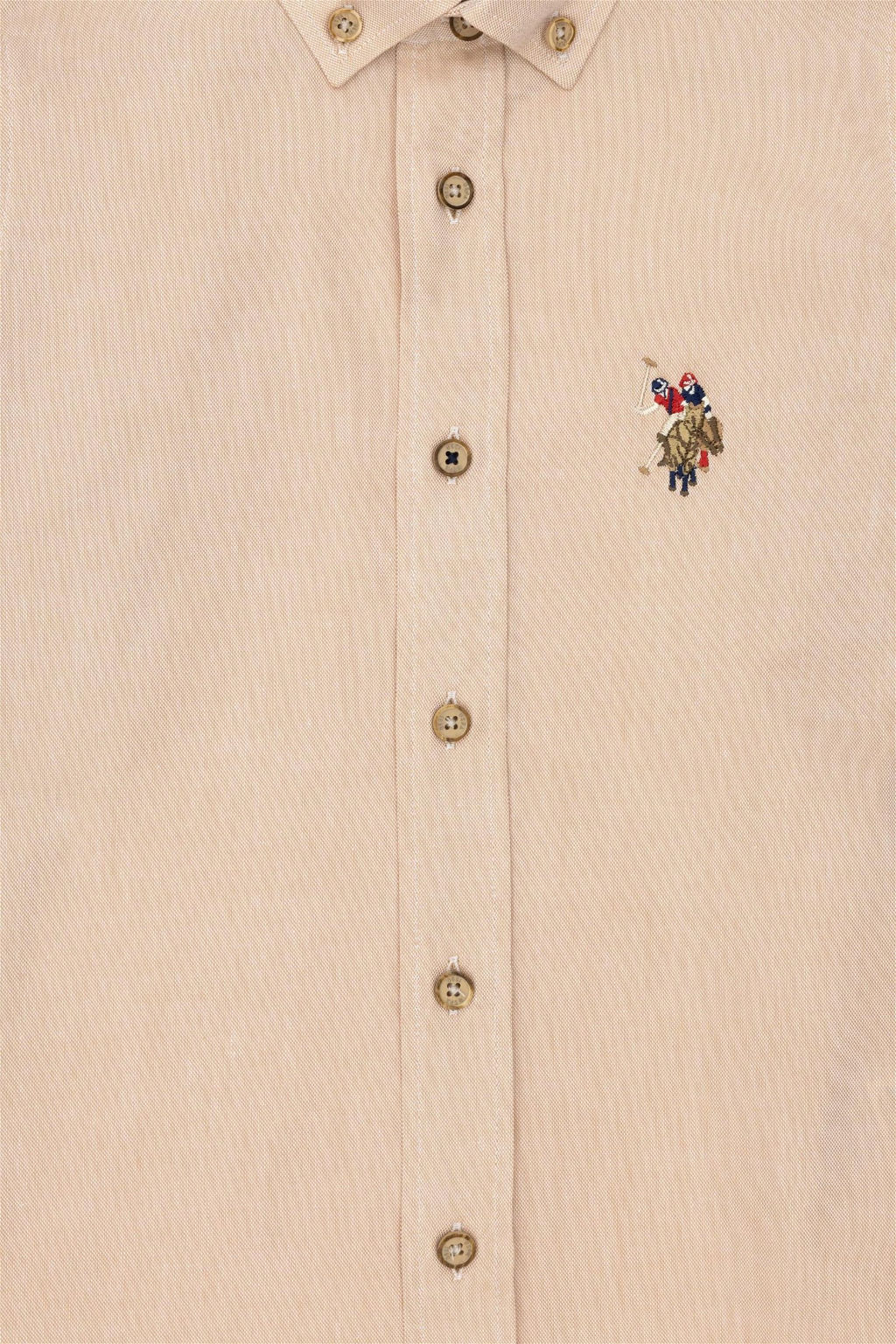 Базовая рубашка светло-коричневого цвета с длинными рукавами для мальчика Неожиданная скидка в корзине - U.s. polo assn фото 4