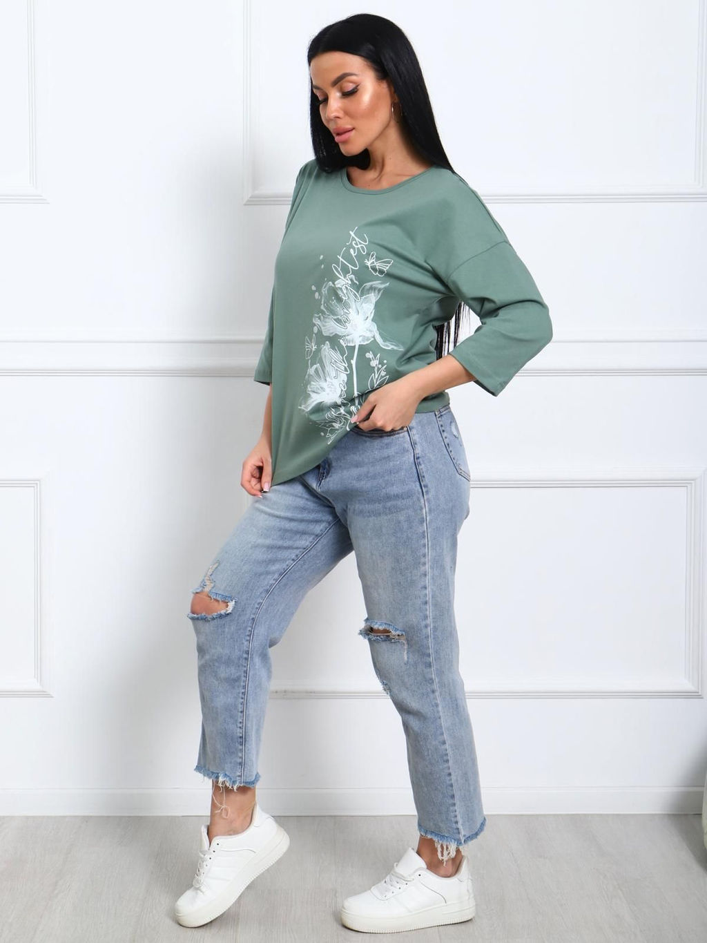 IV-CAPRIZ Амели - футболка хаки  фото 3