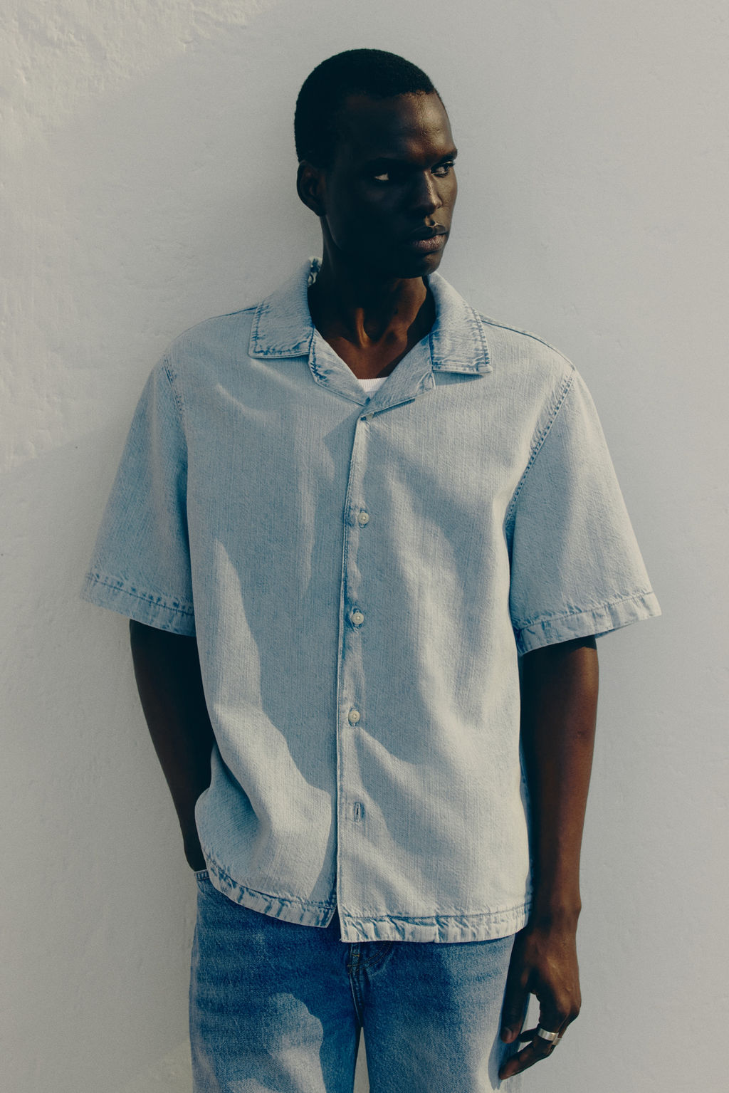 Camisa resort en denim Regular Fit - H&m фото 4