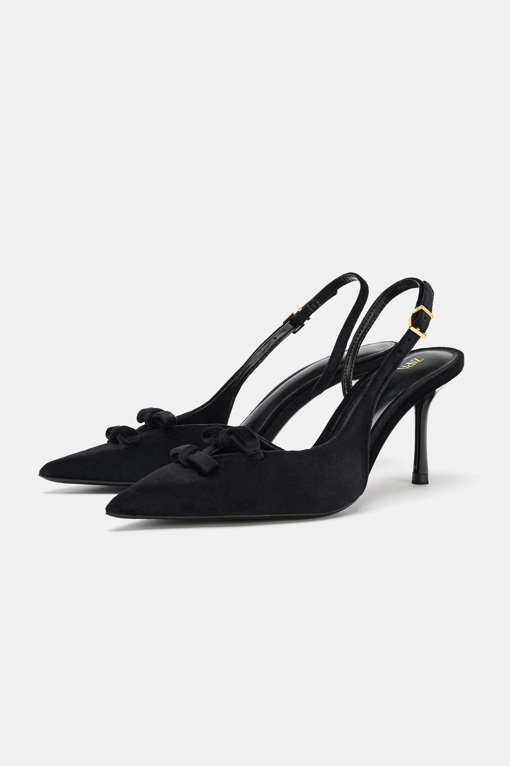 VELVET-EFFECT BOW HEELS - Zara фото 4