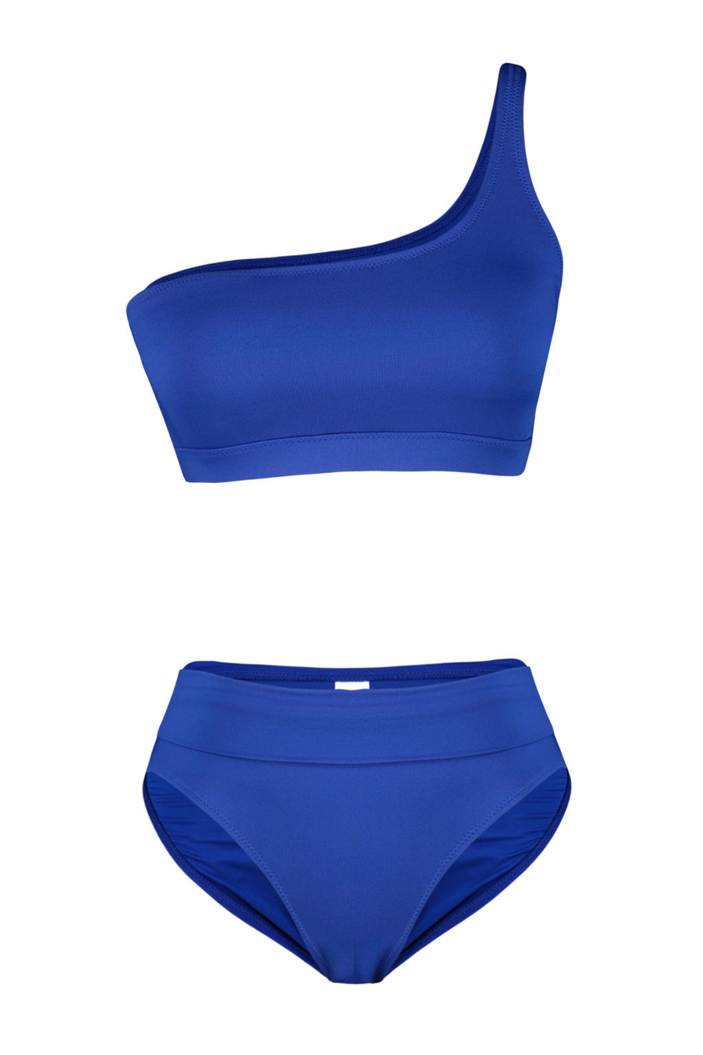 TRENDYOLMILLA Saks Tek Omuz Yuksek Bel Regular Bikini Tak?m? TBESS24BT00126 фото 7