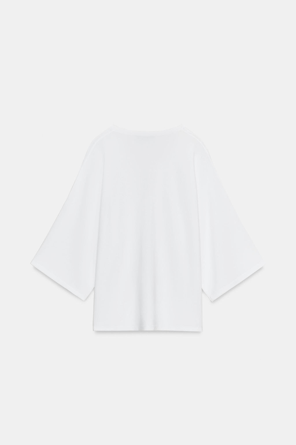 JERSEY PUNTO FLUIDO ESCOTE PICO / Blanco - Zara фото 6