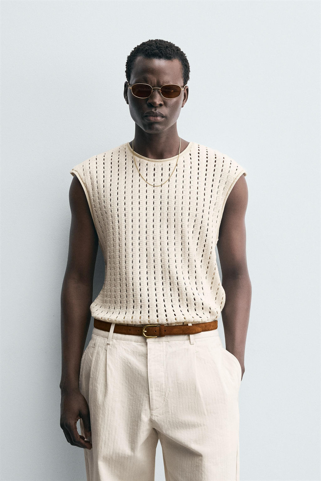 SLEEVELESS KNIT T-SHIRT - Zara фото 2