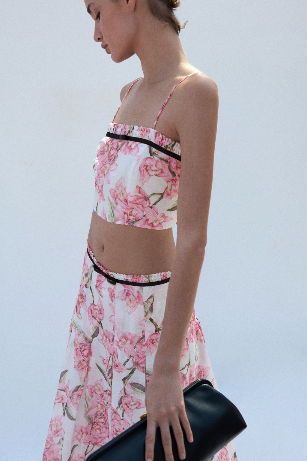 Falda tableada en mezcla de lino - H&m фото 3