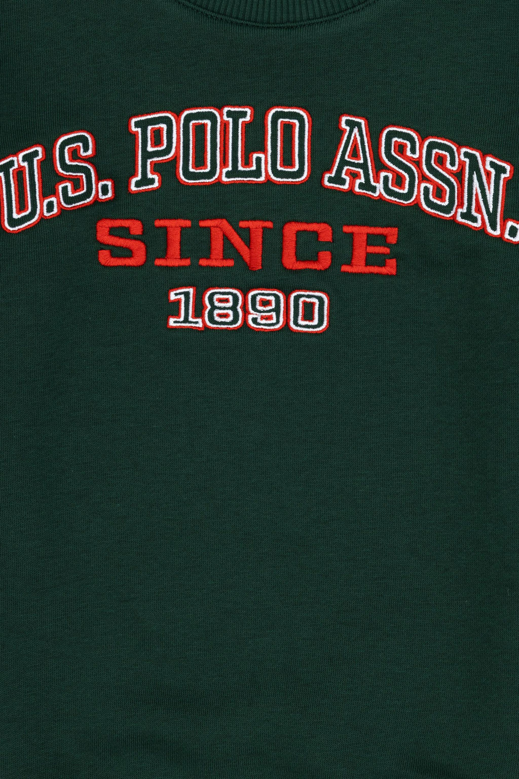 Erkek _ocuk Koyu Ye_il Bisiklet Yaka Sweatshirt Sepette S_rpriz _ndirim - U.s. polo assn фото 3
