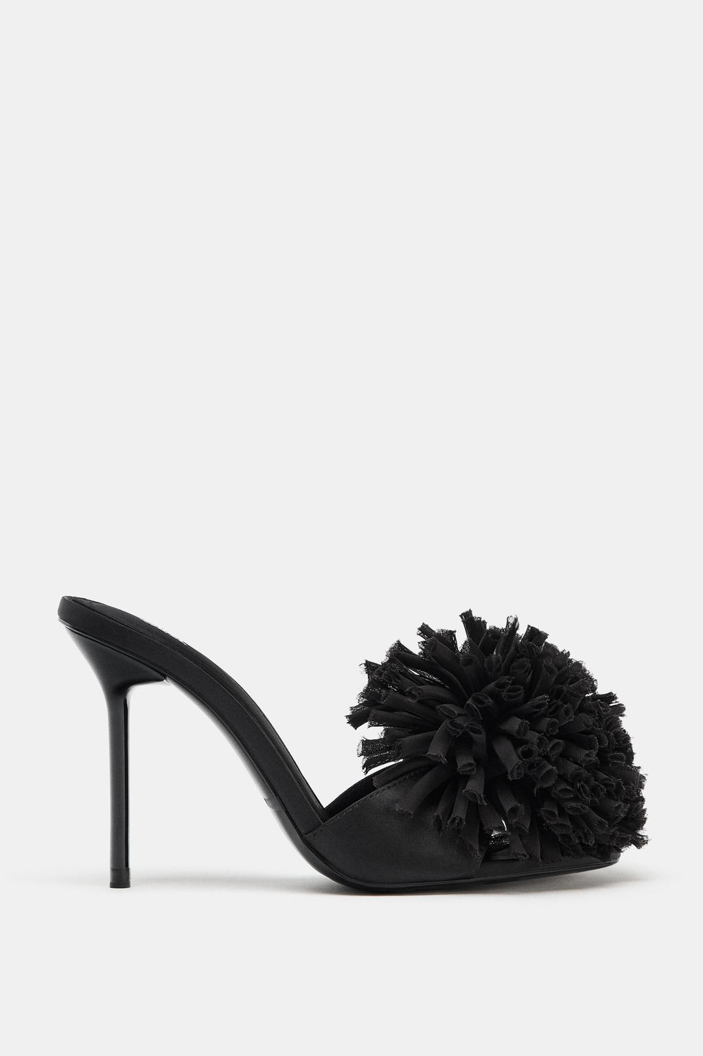 MAXI POMPOM SLINGBACK MULE SANDALS - Zara фото 3