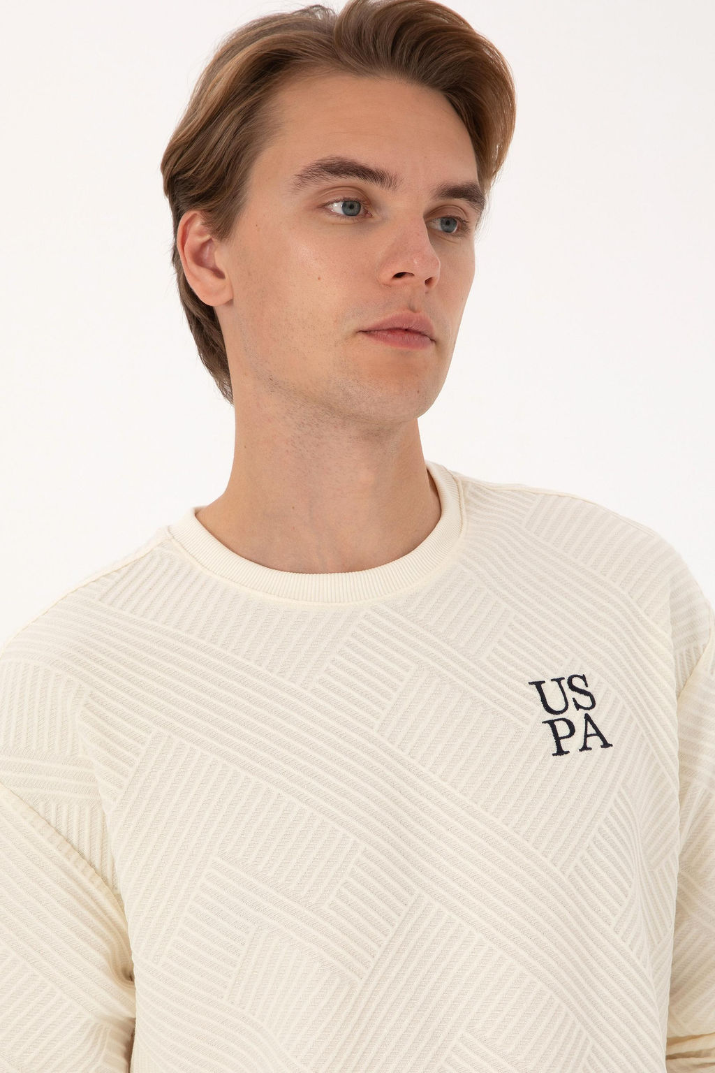 Erkek Krem Sweatshirt - U.s. polo assn фото 2