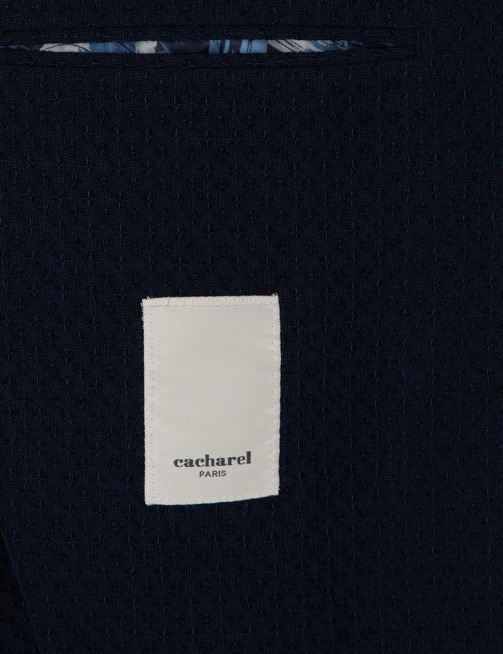 Lacivert Slim Fit Dokulu Y_n Kar___ml_ Ceket