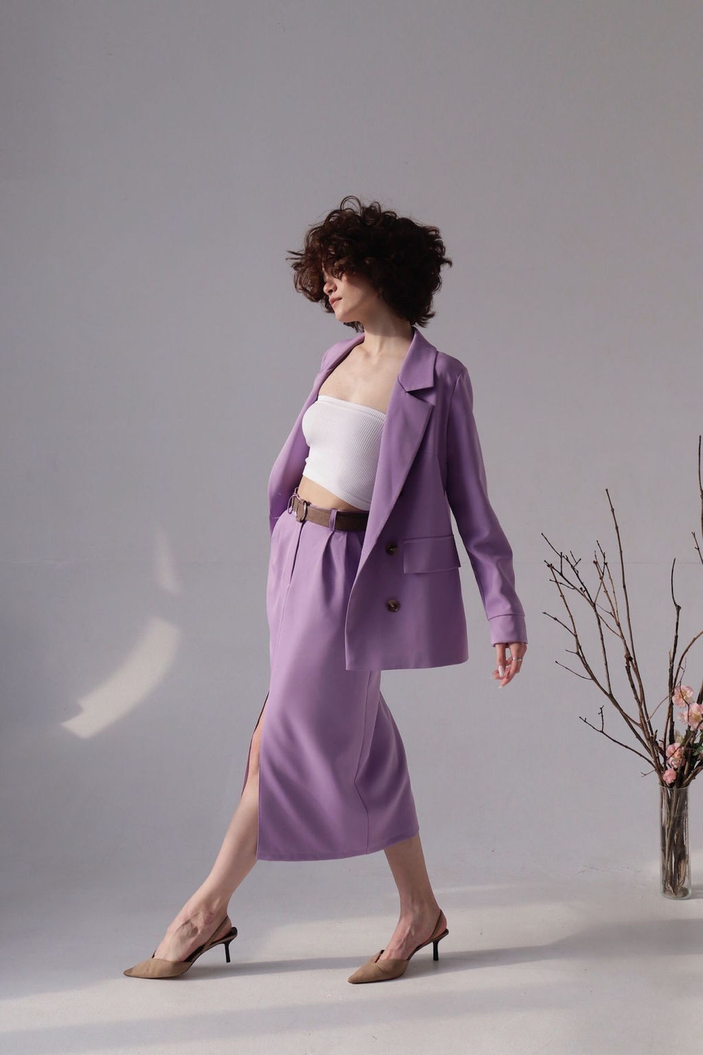 Юбка миди-макси сиреневая - Martichelli фото 2