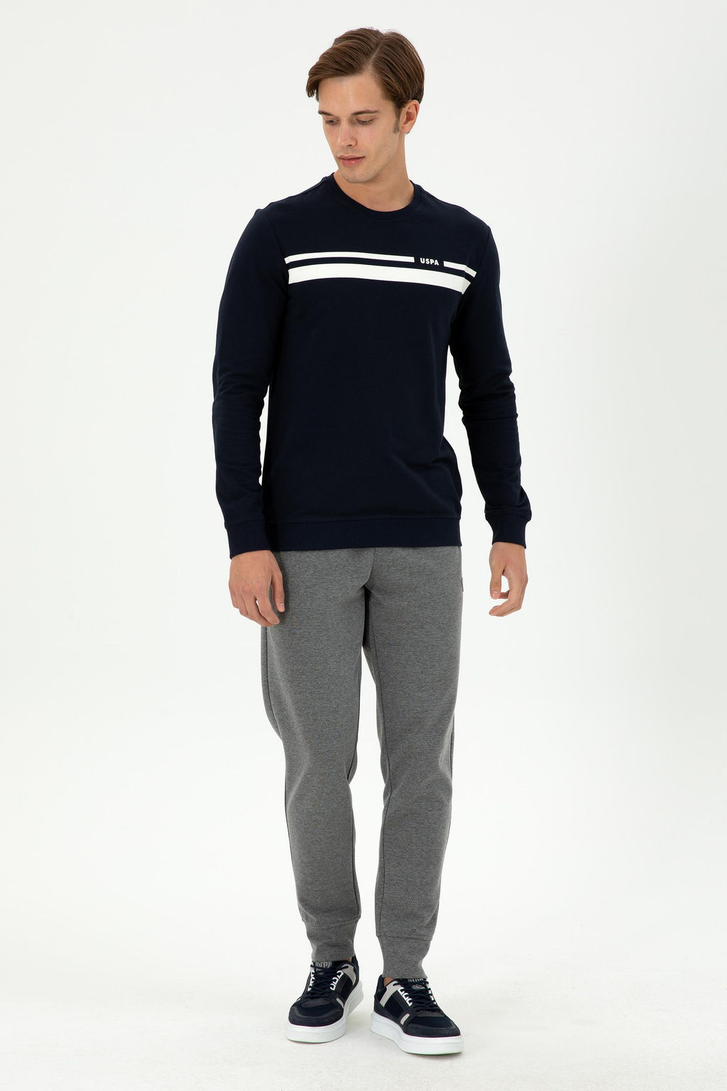 Мужские спортивные штаны антрацитового меланжа Неожиданная скидка в корзине - U.s. polo assn фото 3