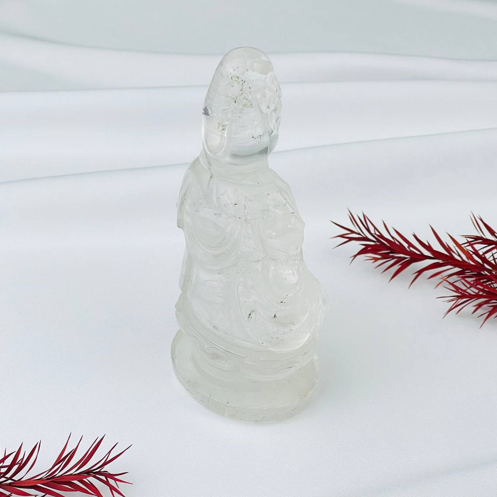 Статуэтка Богиня сострадания Гуань Инь из Горного Хрусталя - Радуга самоцветов фото 4