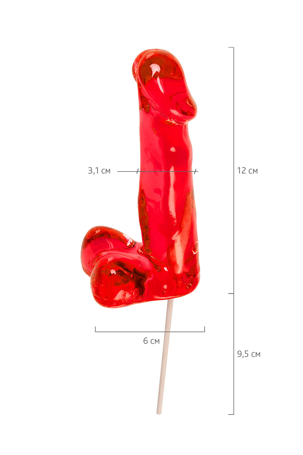 Леденец Sosuчki, Пенис Whiskey, красный, 173гр.