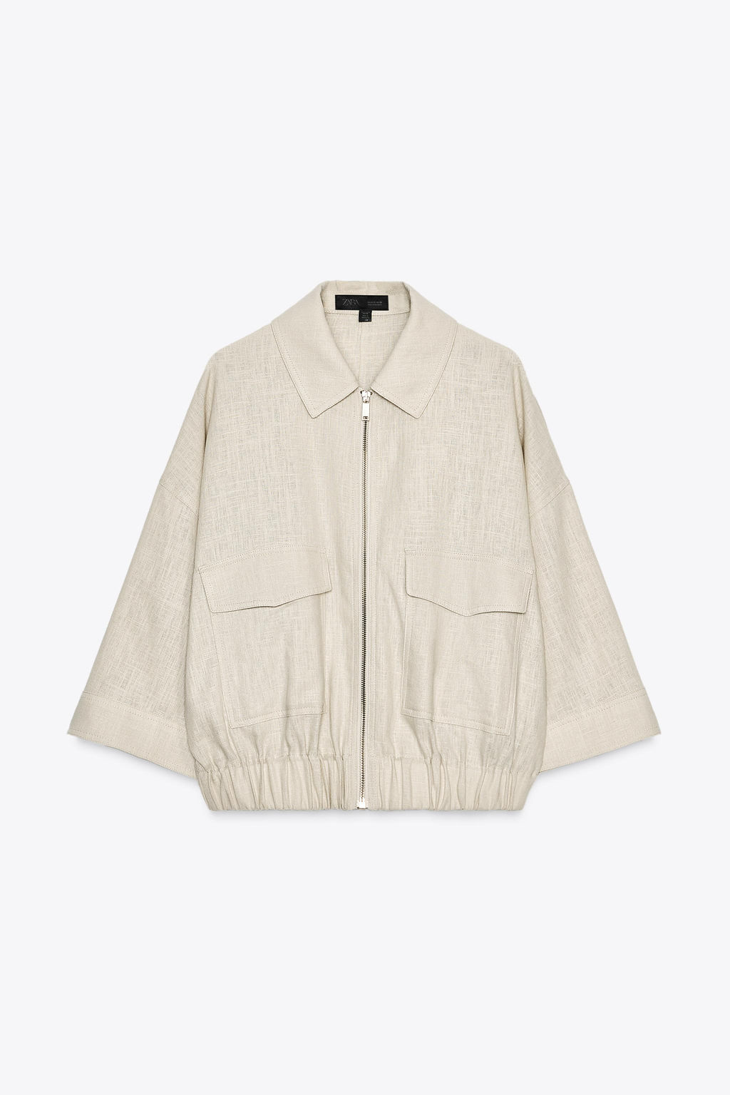 LINEN BLEND SAFARI JACKET - Zara фото 8