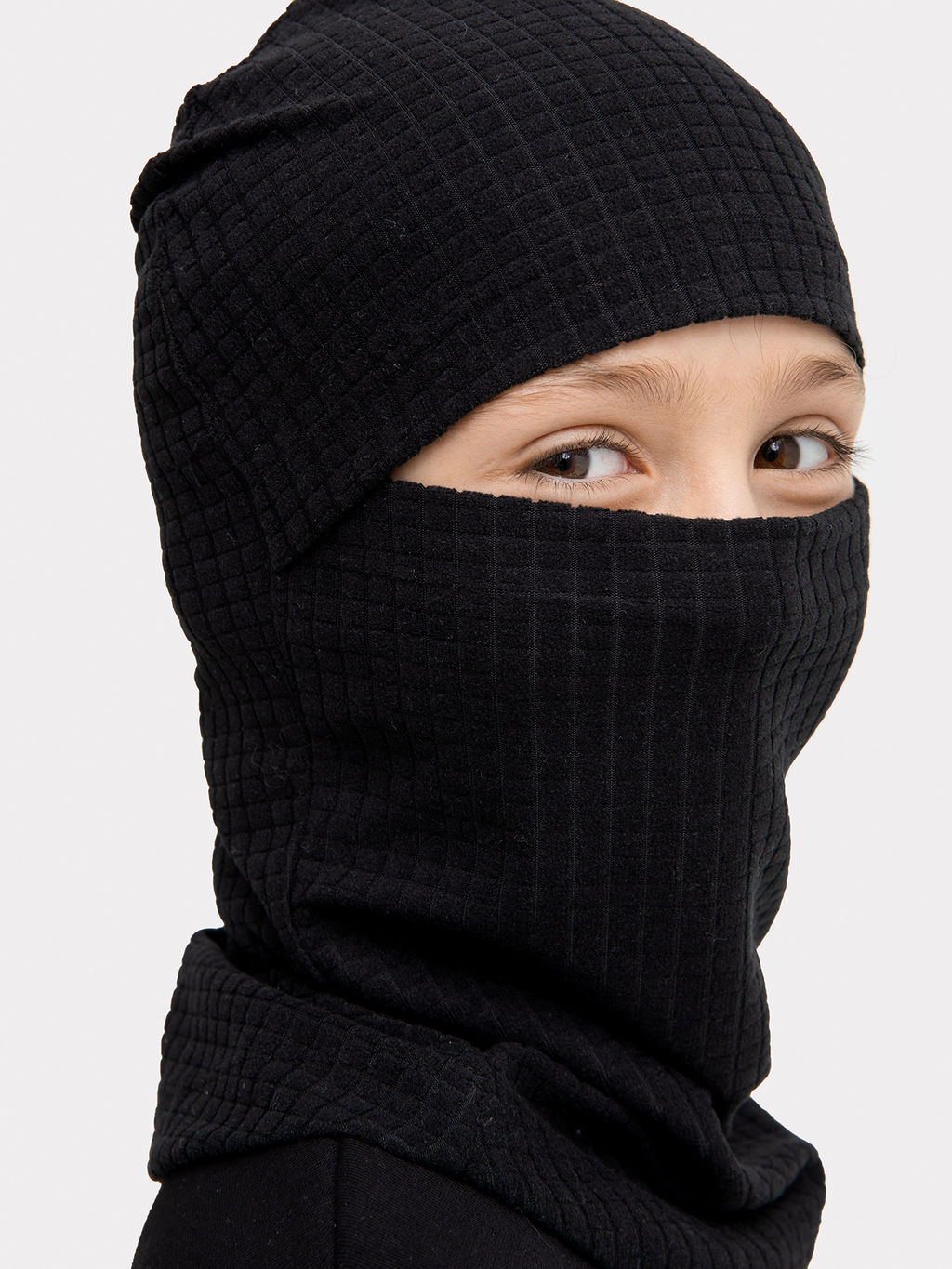 Шапка детская балаклава в черном цвете - Mark formelle фото 3
