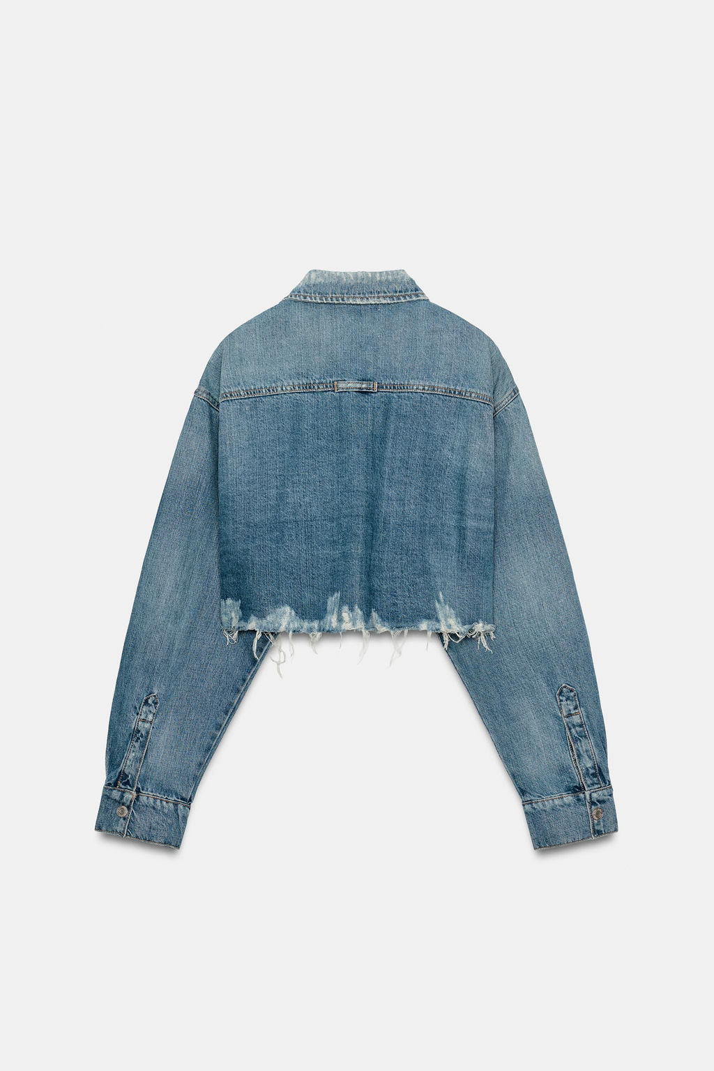 TRF CROP DENIM OVERSHIRT - Zara фото 13