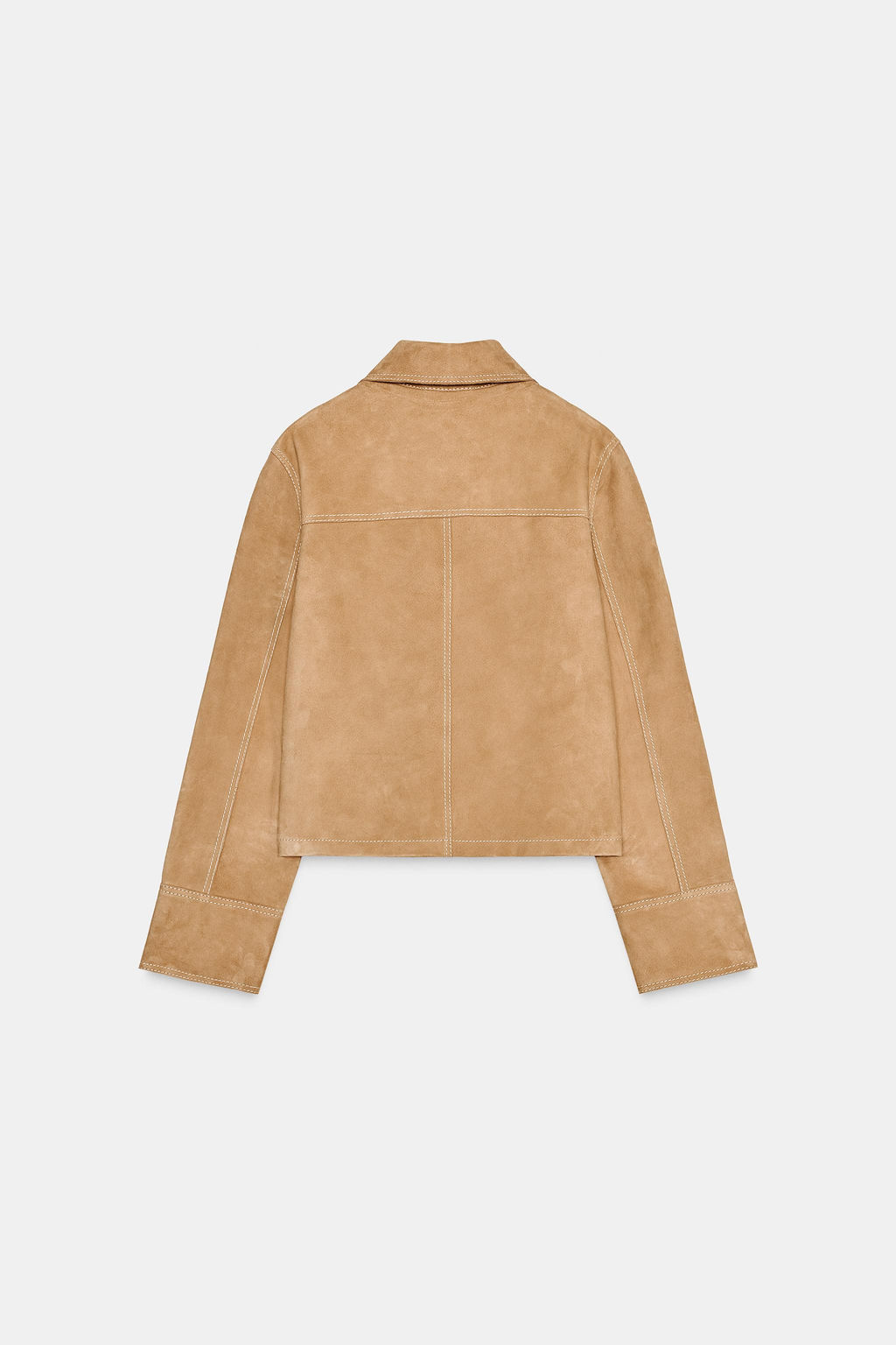 ZW COLLECTION LIMITED EDITION 100% SUEDE LEATHER JACKET - Zara фото 8