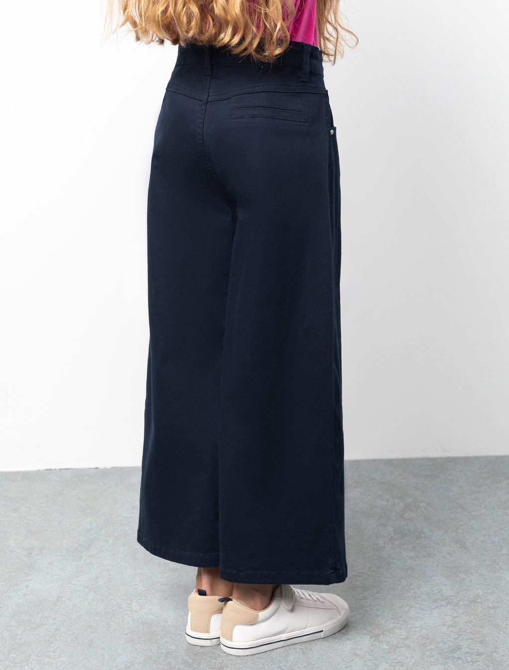 VILATTE / Брюки-кюлоты из хлопкового твила с эластаном для девочки  фото 4